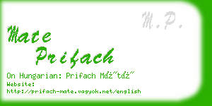 mate prifach business card